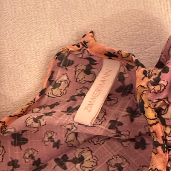Zimmermann Floral Dress in Pink and Yellow - Picture 2 of 5